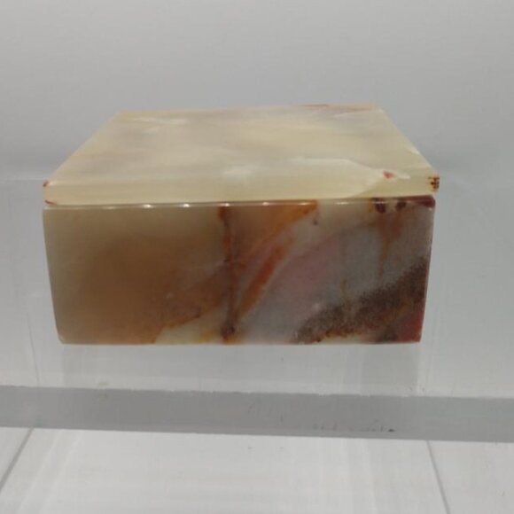 Onyx Box with Lid - 4" x 4" - Picture 1 of 10